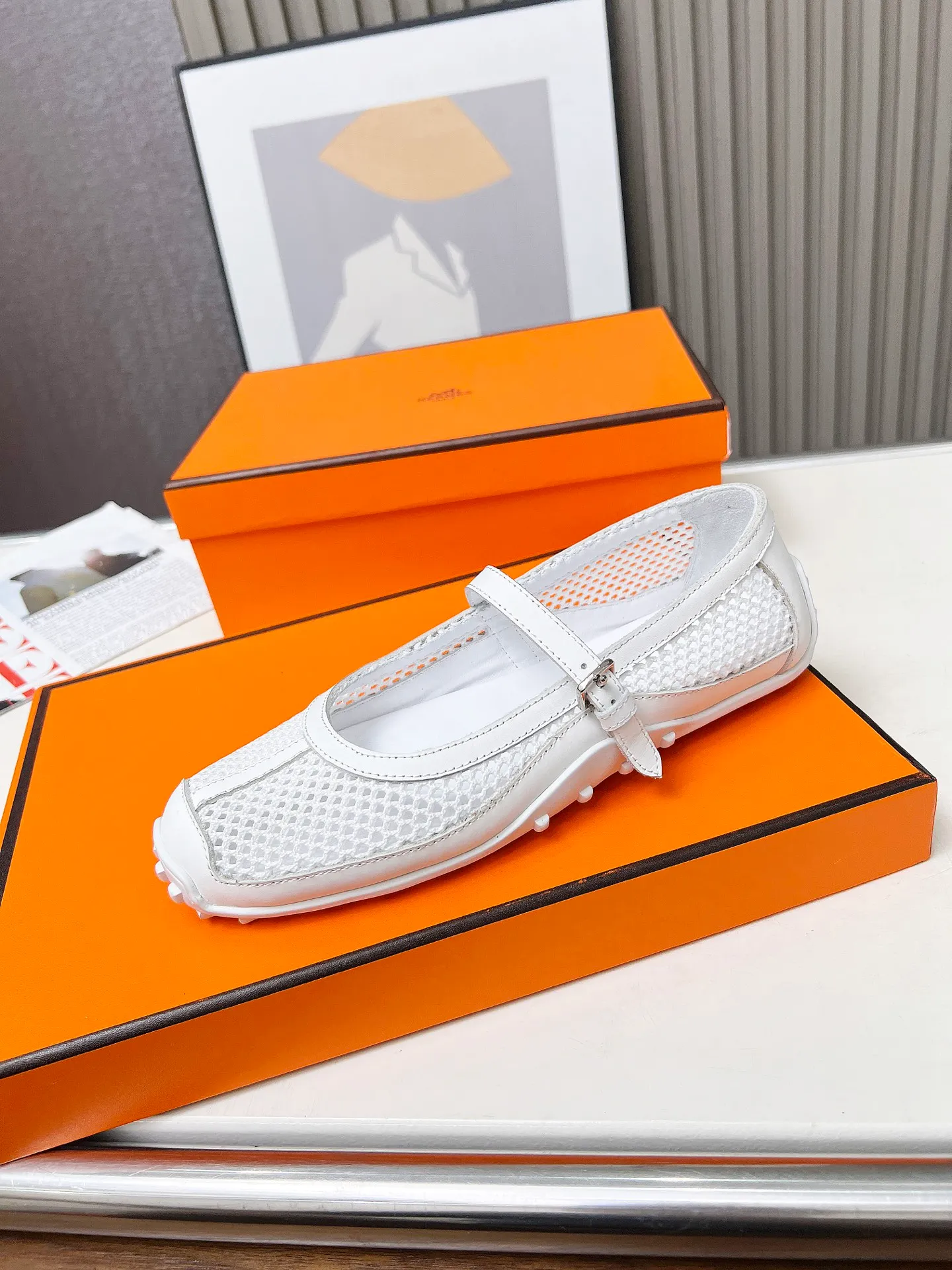 👟👟Ex-factory price 480👟👟Hermes New model! Original development, top layer cowhide! New crafting grid! In sheepskin, sheepskin padding! 35-41 yards